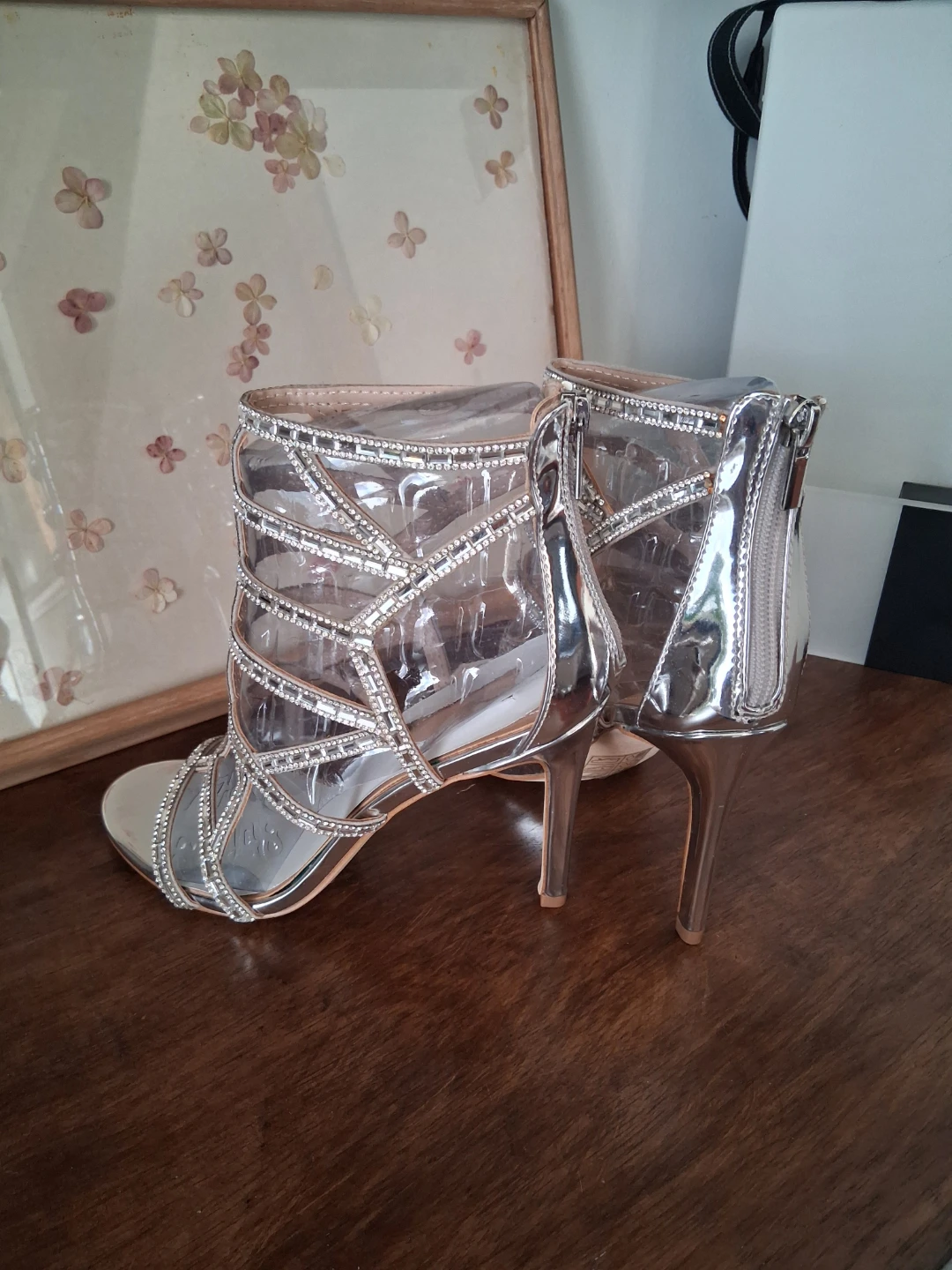Silver color Sandal High heels 7 1/2 - photo 3
