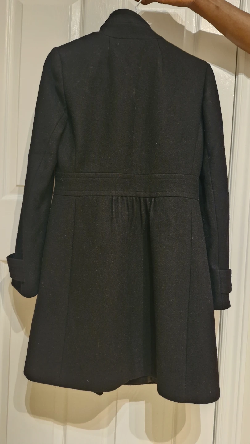 J. Crew Black Wool Blend Coat Size 4 - photo 2