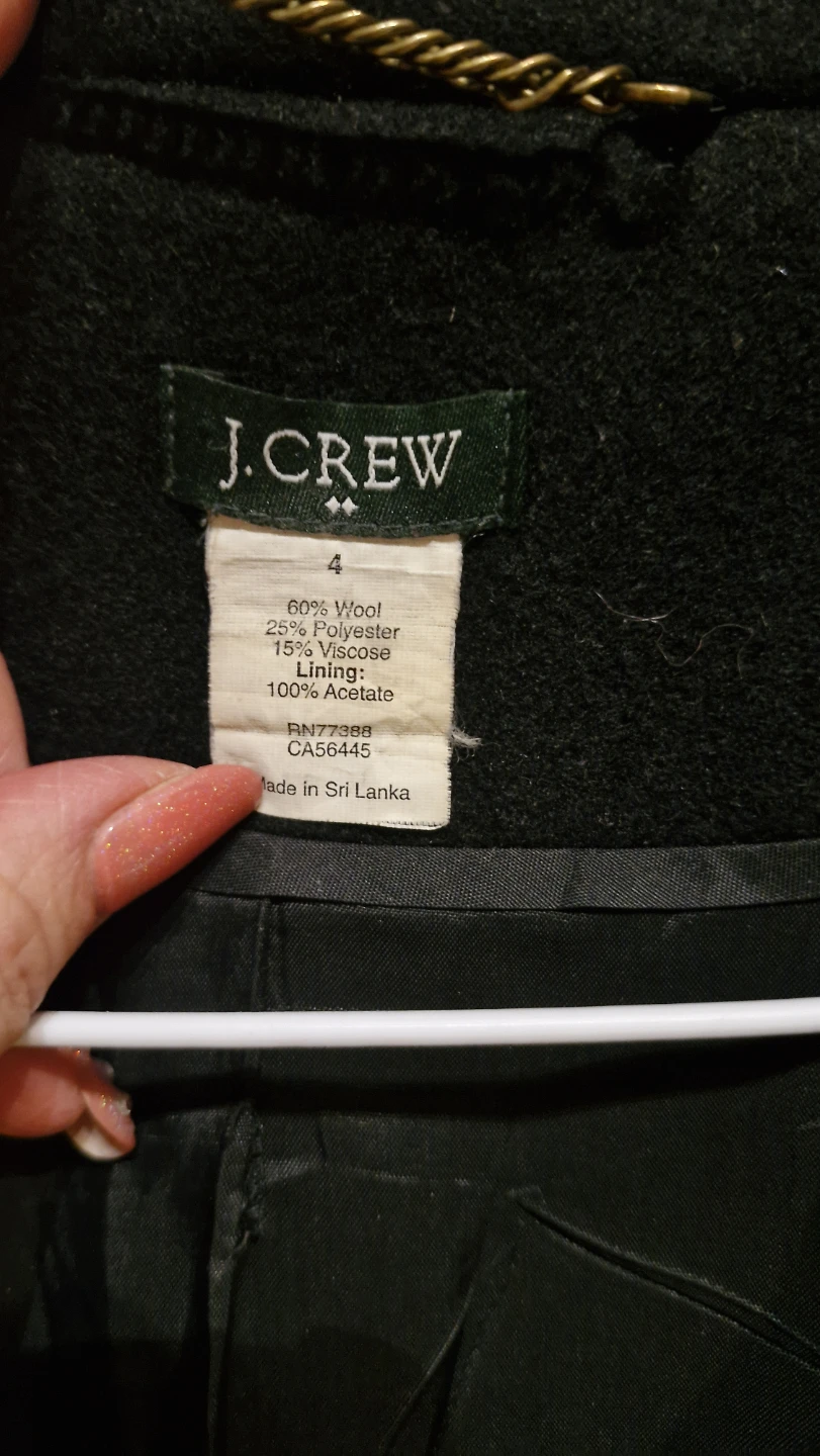 J. Crew Black Wool Blend Coat Size 4 - photo 4