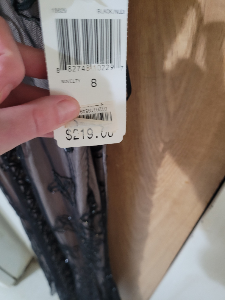 Black & Nude Beaded Gown Size 8 - photo 2