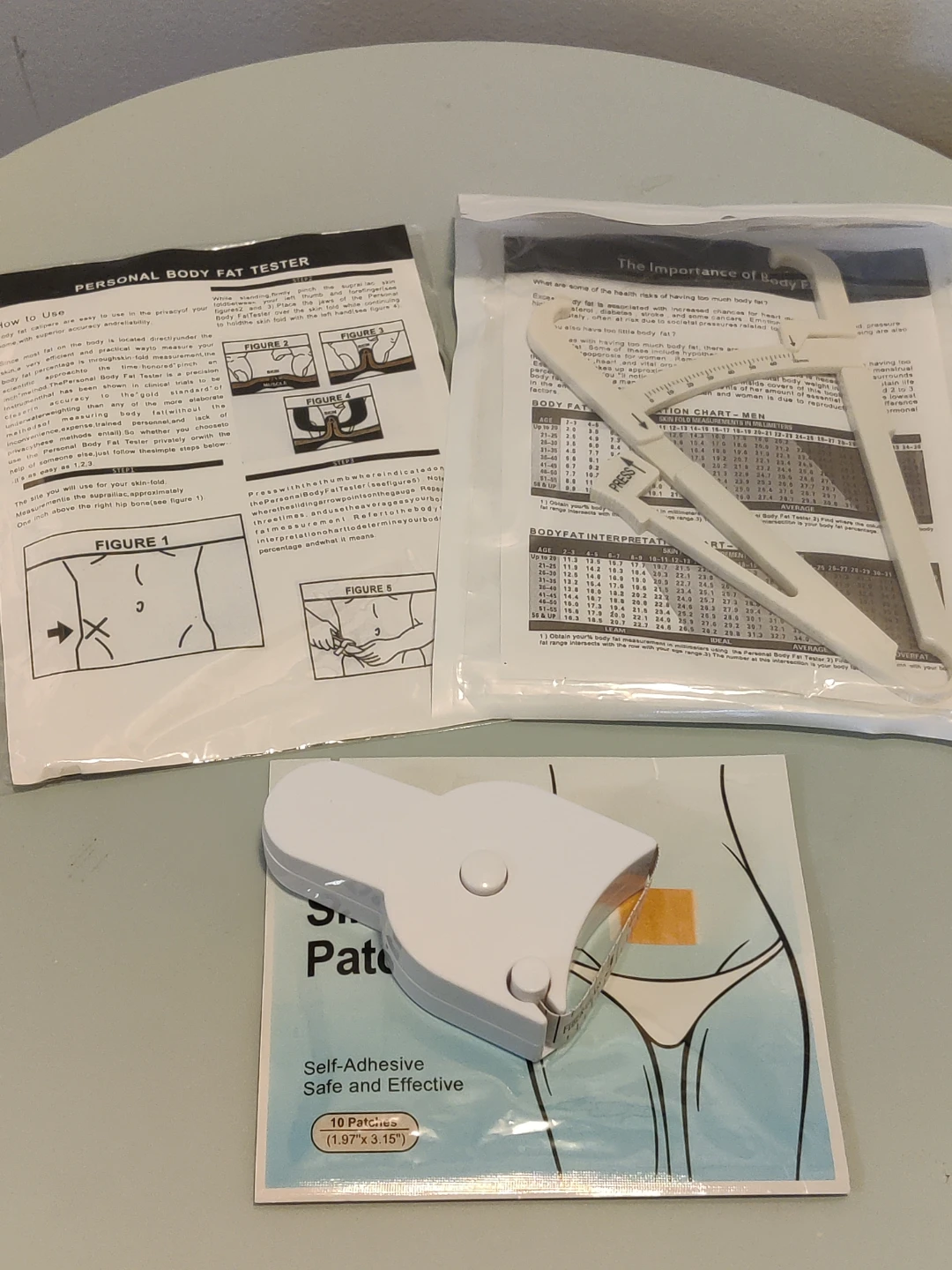 Body Fat Tester & measure tape, slimming patches