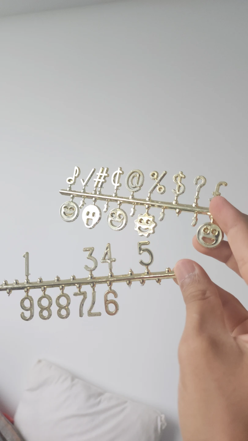 White Peg Letter Board with 170 Gold Characters - photo 3