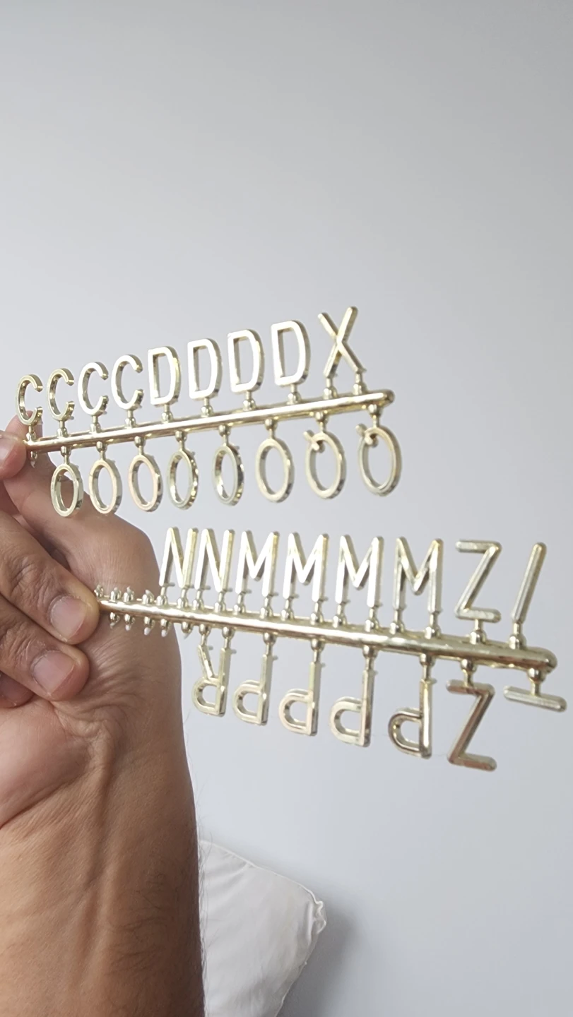 White Peg Letter Board with 170 Gold Characters - photo 5