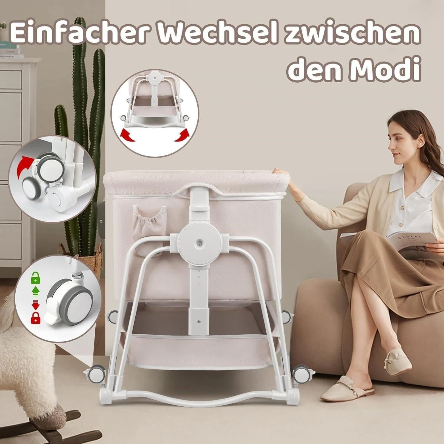 Brand New [>Multifunctional Bassinet with Mosquito Net - photo 2