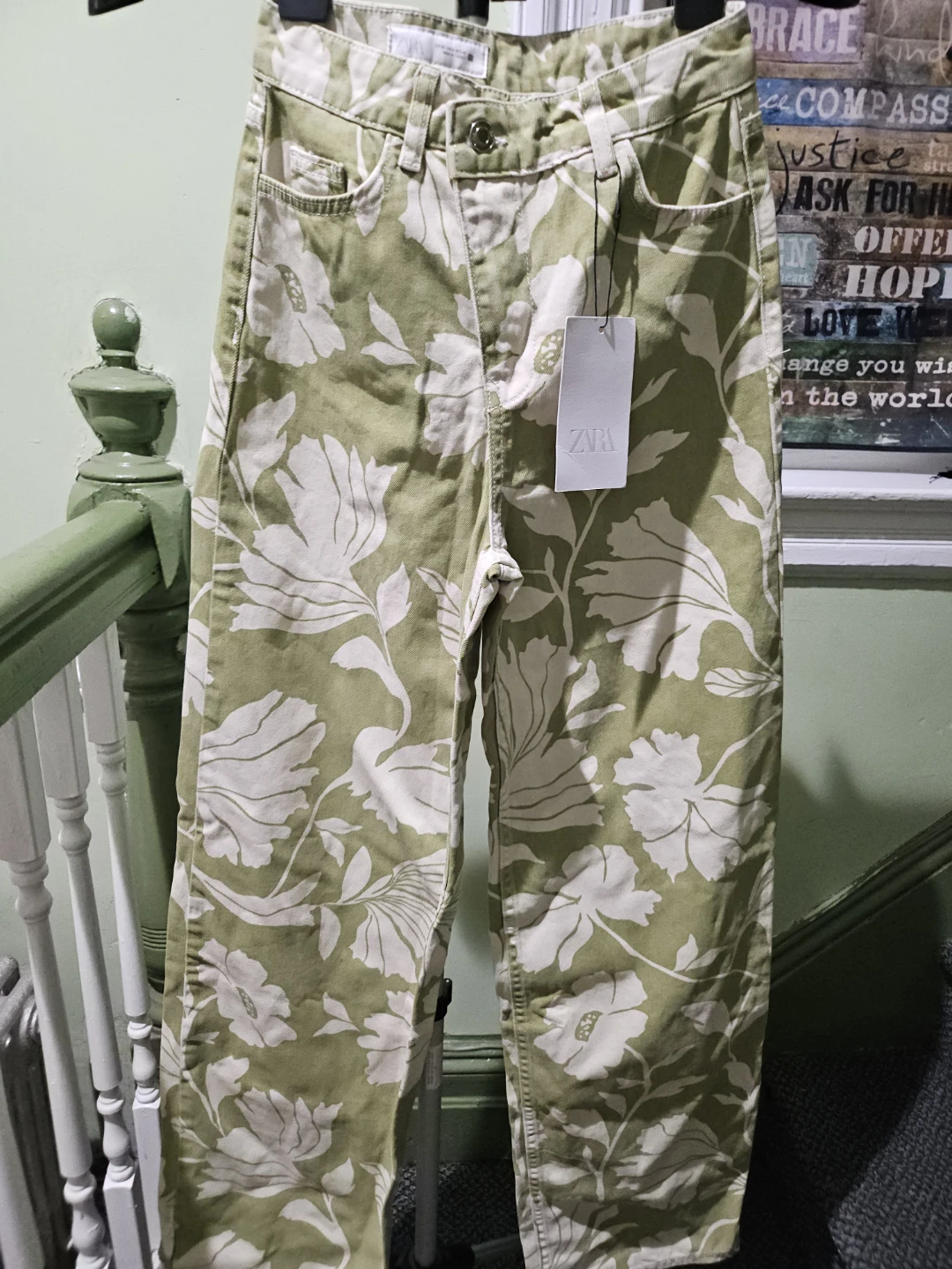 ZARA Floral Wide Leg Pants - photo 3
