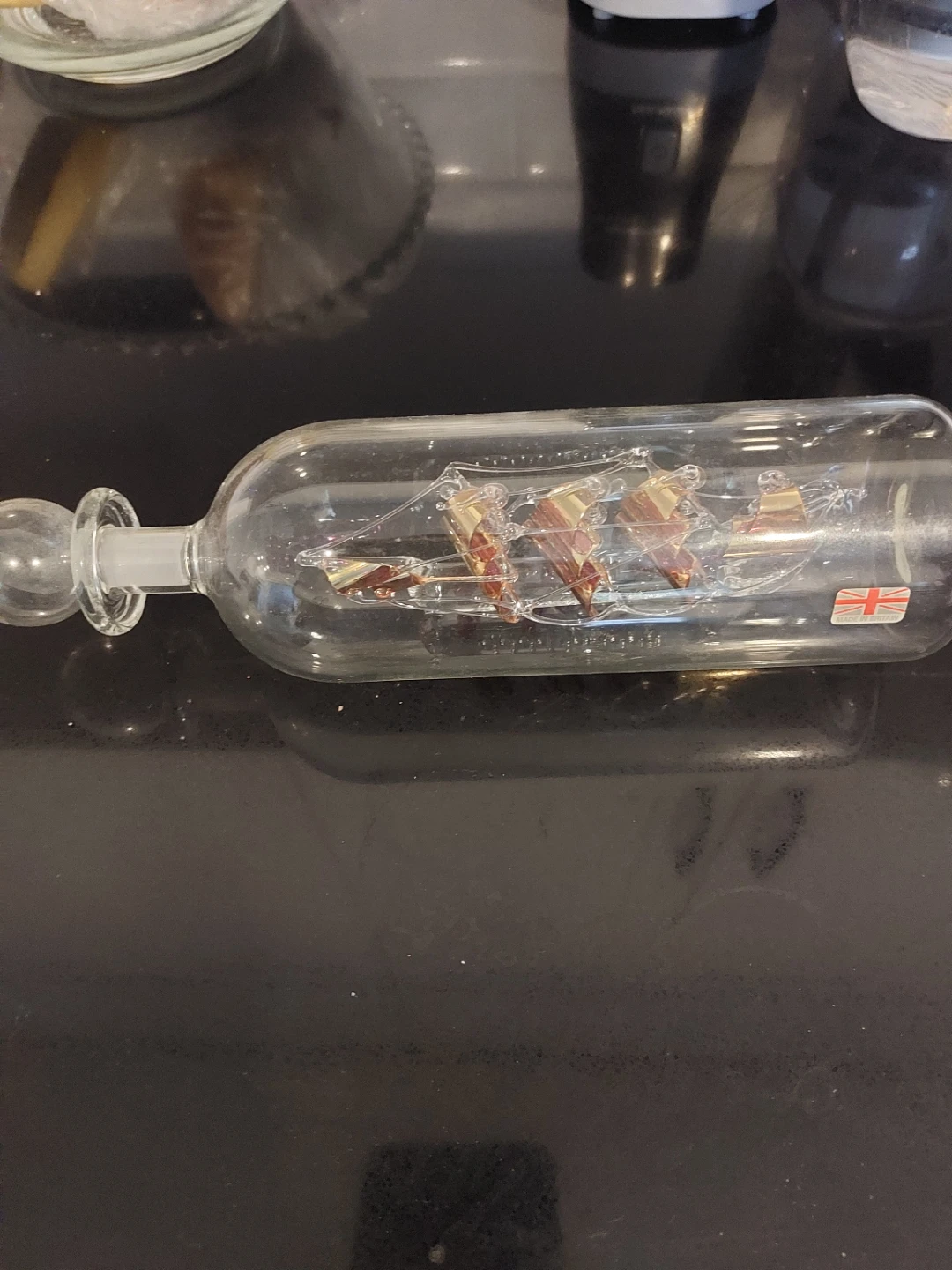 Glass Decanter with Ship Inside - Set of 2 - photo 4
