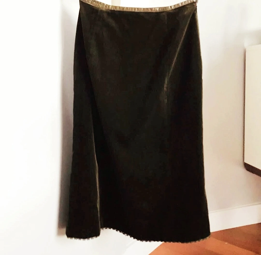 1940's Japanese Designer Kumikyoku Velvet Skirt & Blazer Size 2 - photo 2
