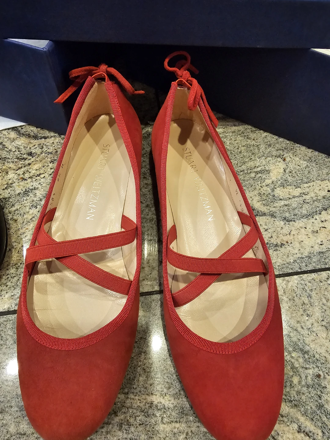 Stuart Weitzman Ballet Flats - Black & Red size 6.5 - photo 2