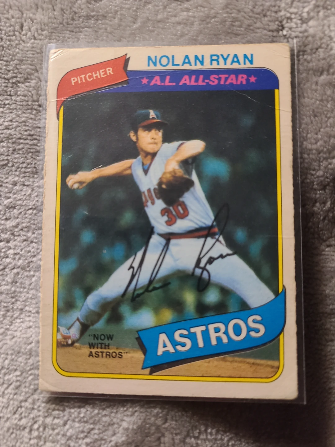 1980 op chee  Nolan Ryan Astros Baseball Card