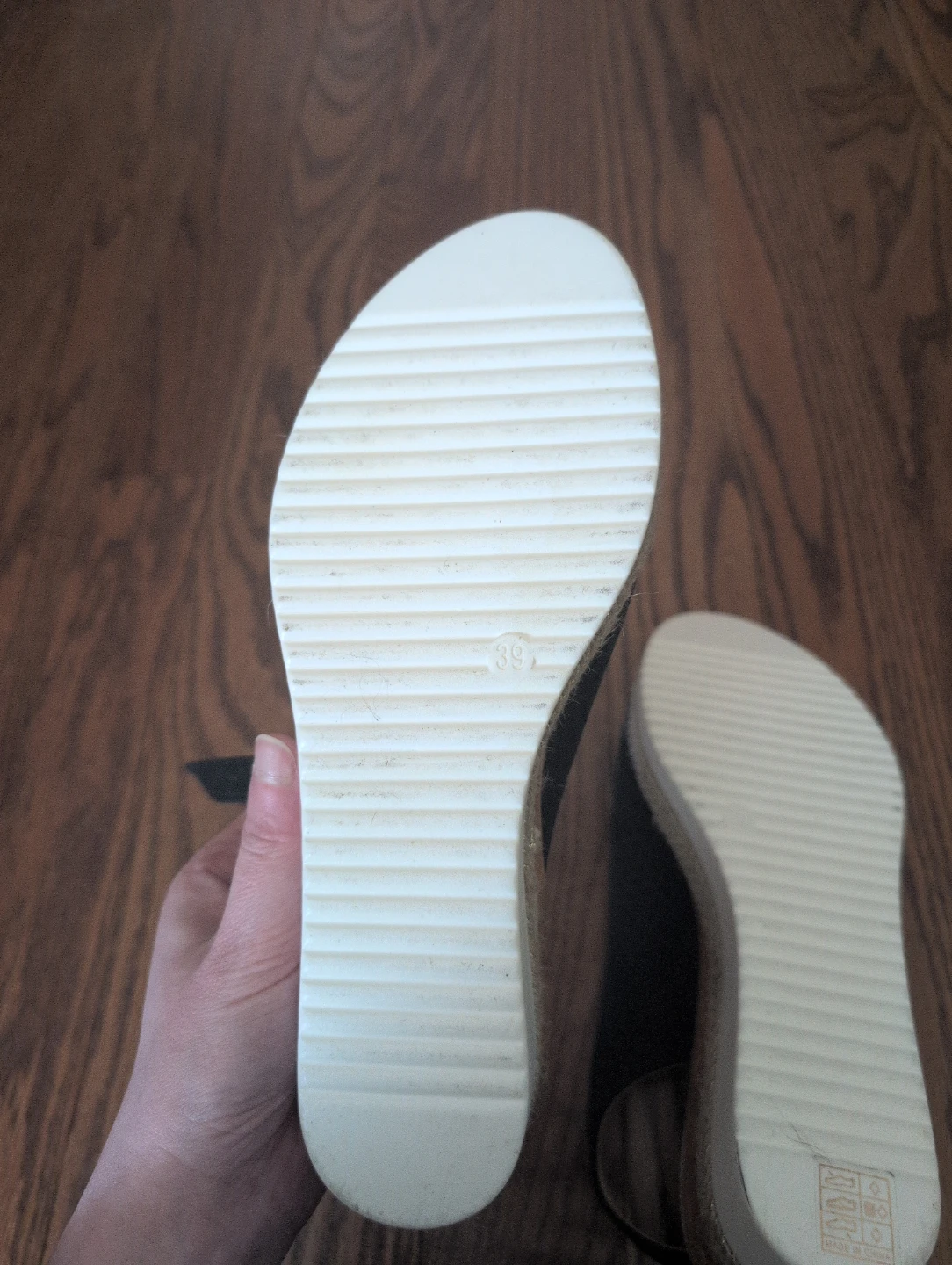 Black Wedge Sandals Size 39 - photo 3
