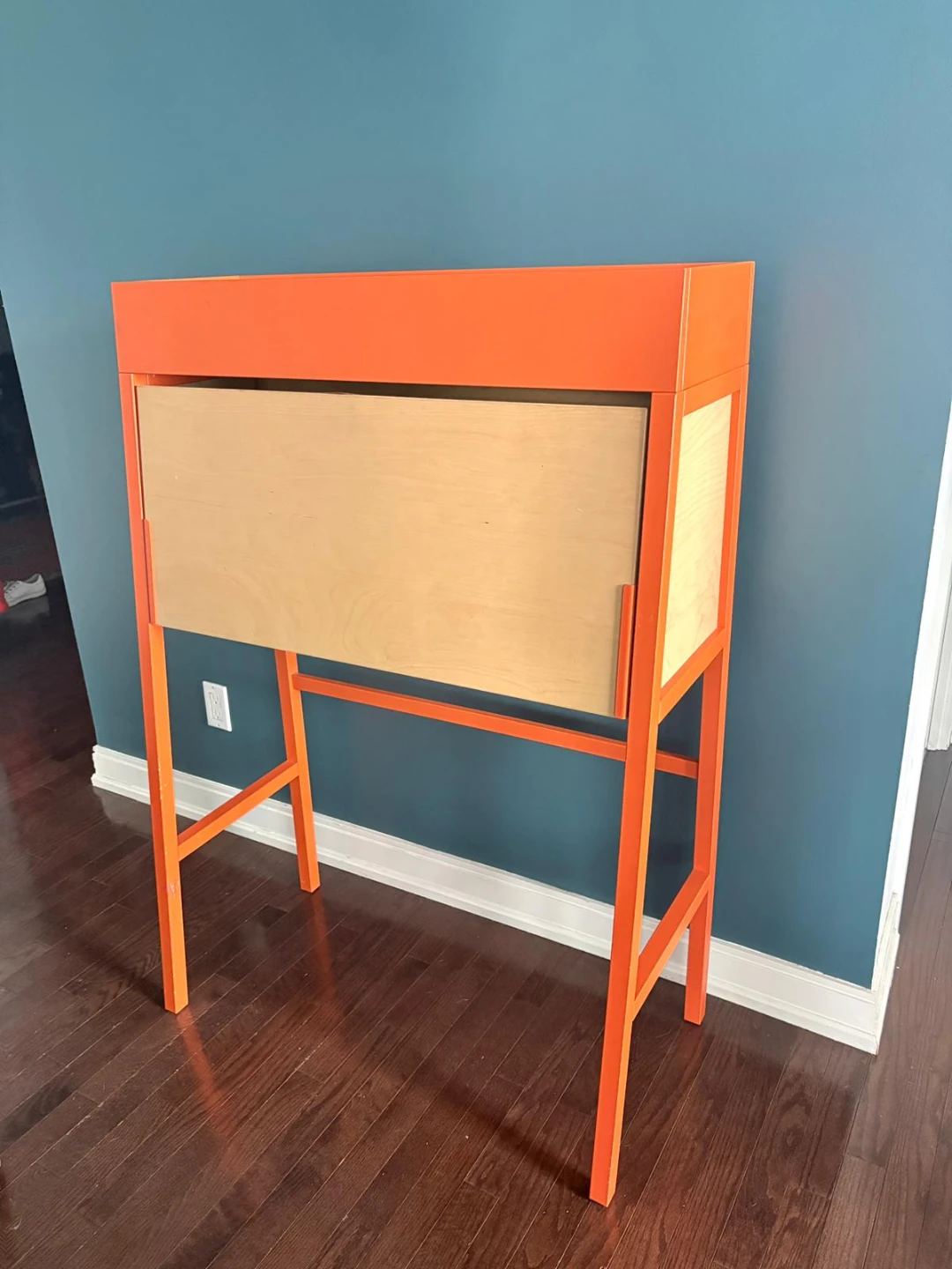 Orange Fold-Down Wall Desk - photo 2