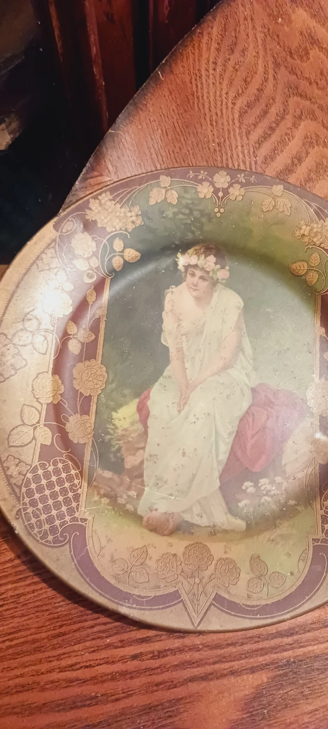 Antique Art Nouveau Vienna Austria Decorative Plate - photo 4