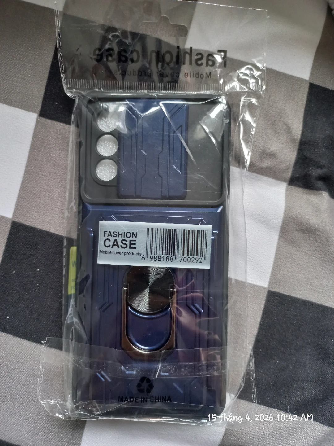 Blue Samsung A32 5GPhone Case with Ring Stand and Card Pocket - photo 2