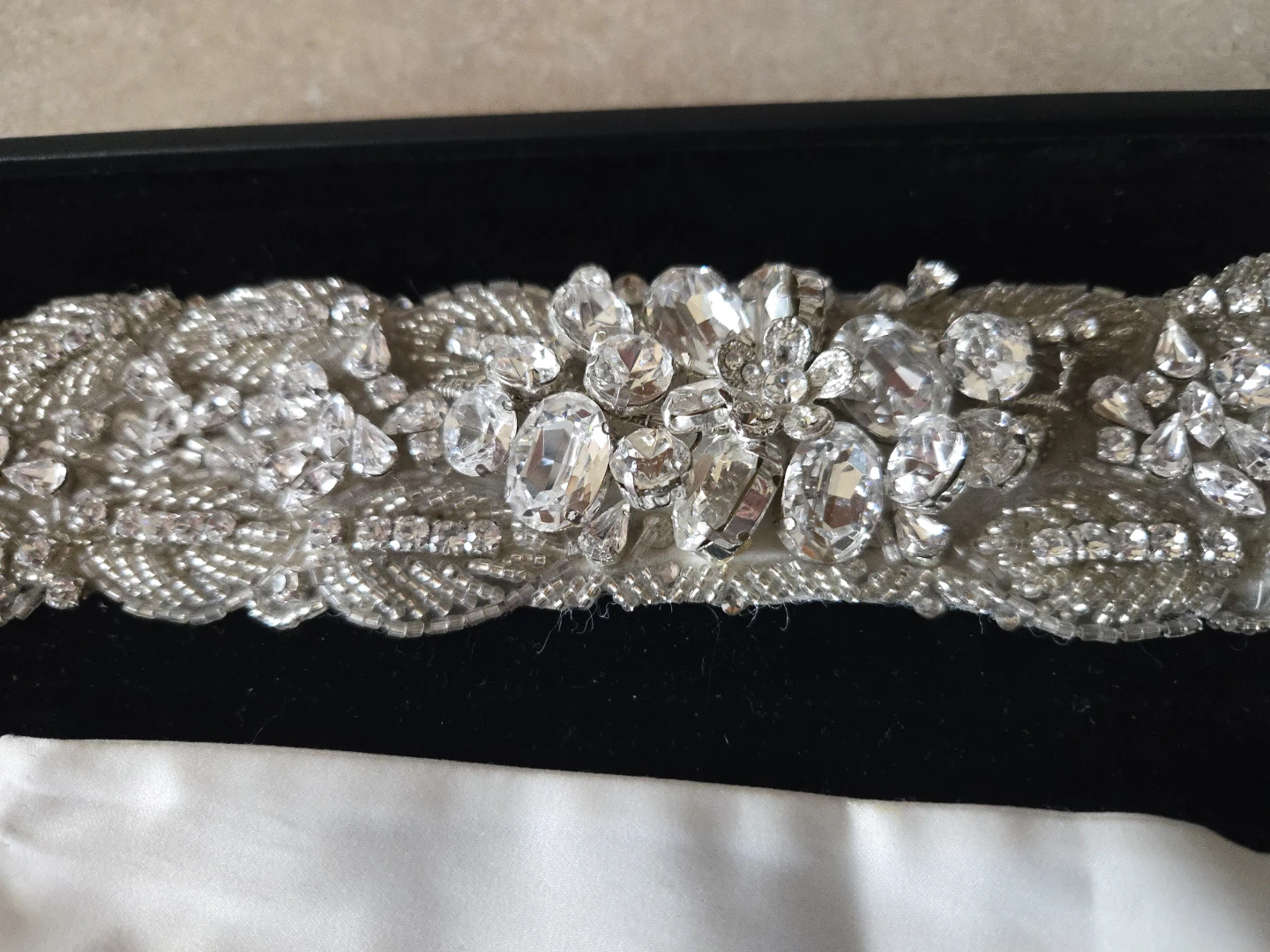 Rhinestone Bridal Sash with Satin Ribbon - photo 4