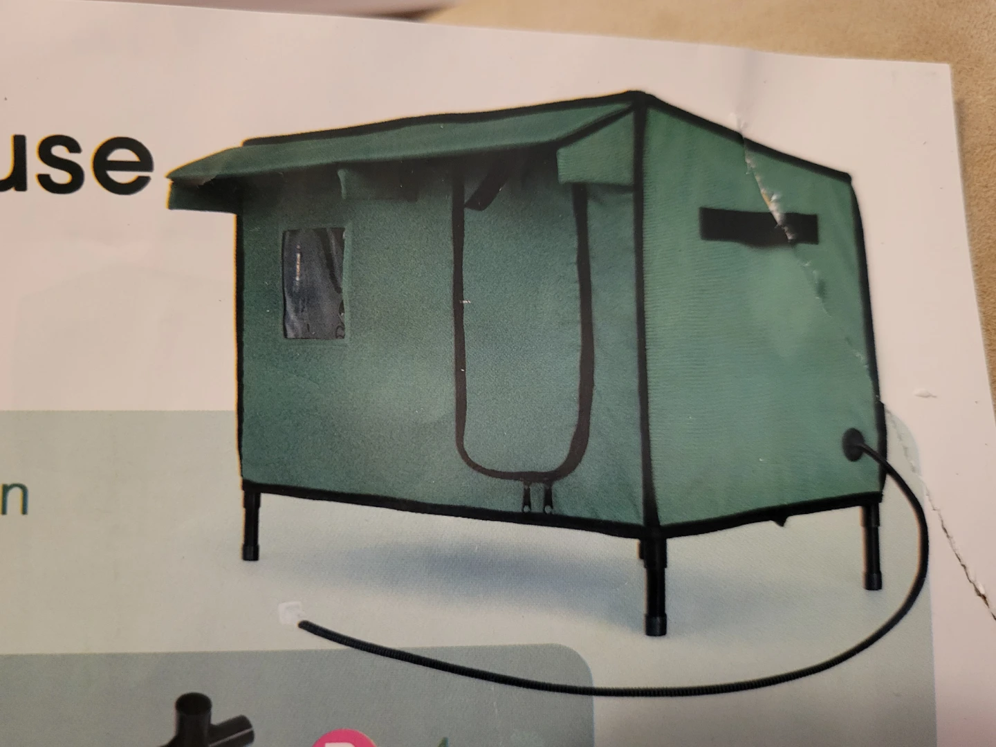 Outdoor Insulated Cat House with Waterproof Awning - photo 4