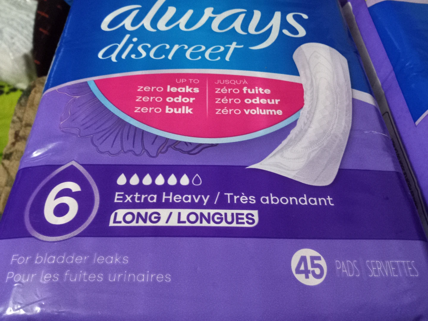 Always Discreet Extra Heavy Long Pads - 45 Count - photo 2