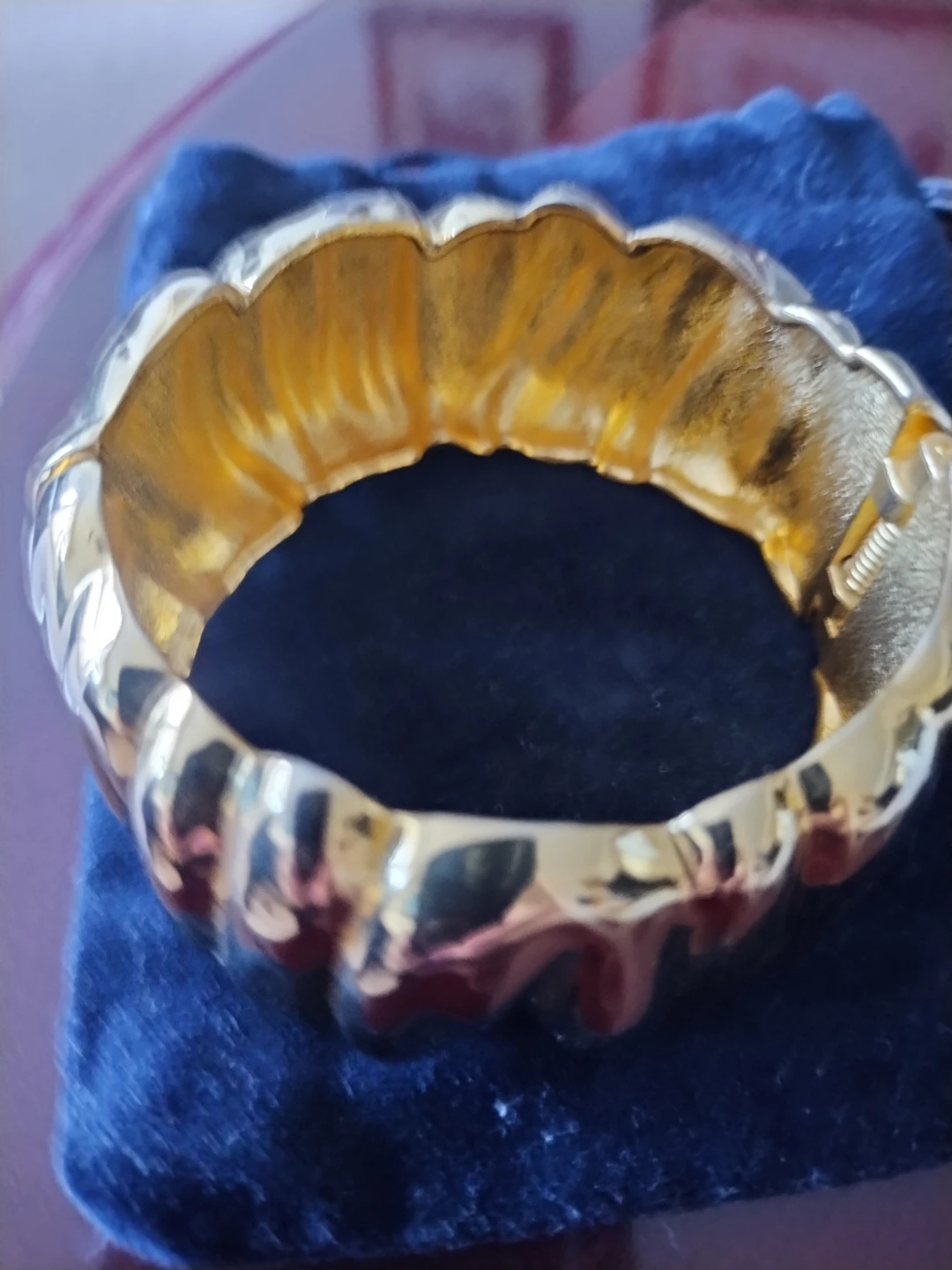 Gold Tone Statement Bangle Bracelet - photo 2