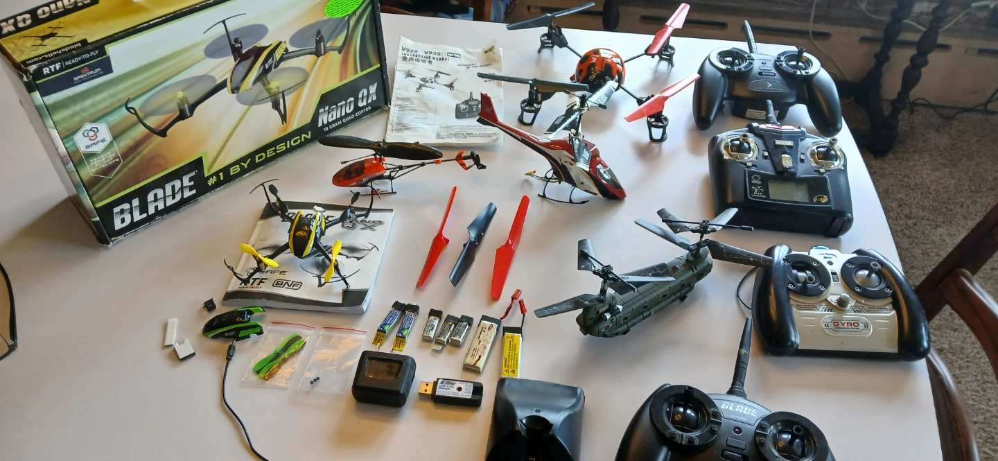 Rem.\nOte control helicopters and quads..