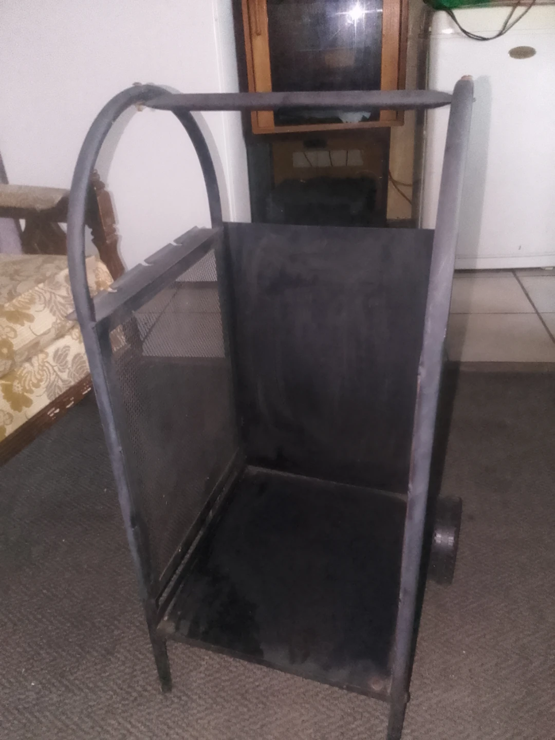 Black Metal Log Holder firewood - photo 2