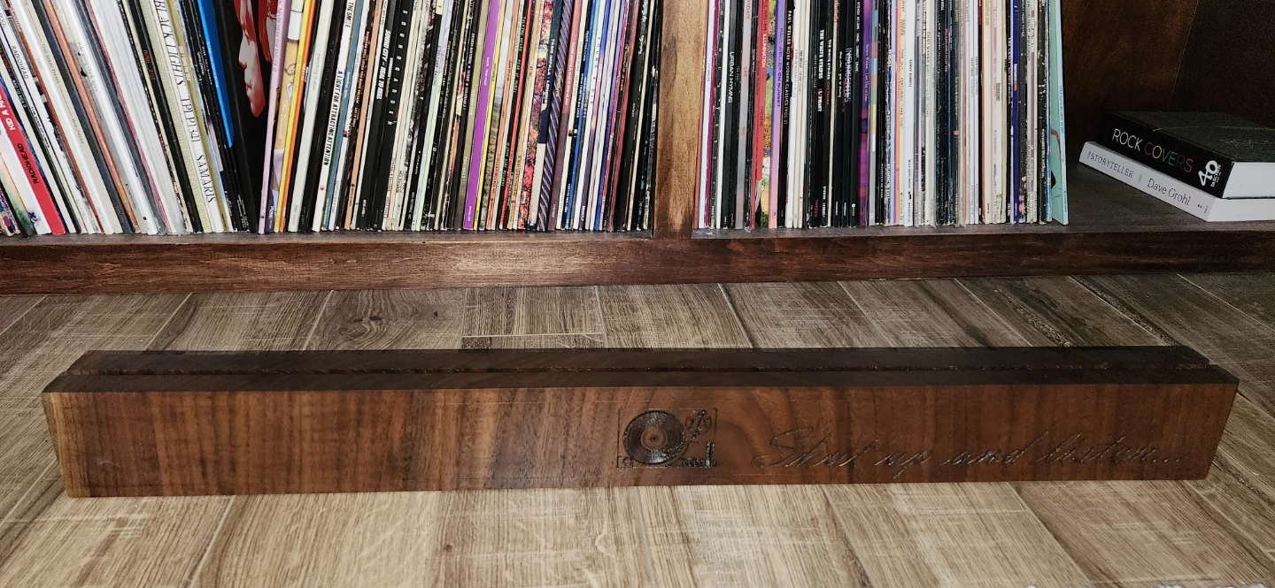 Custom-made walnut record stand - photo 2