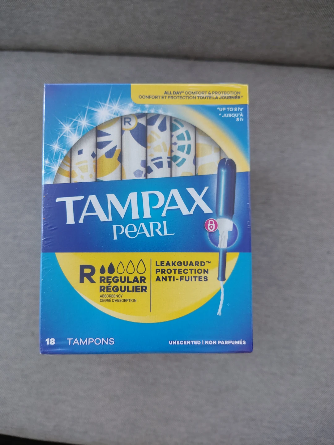 3* Tampax Pearl Regular Tampons, Unscented, 18 Count