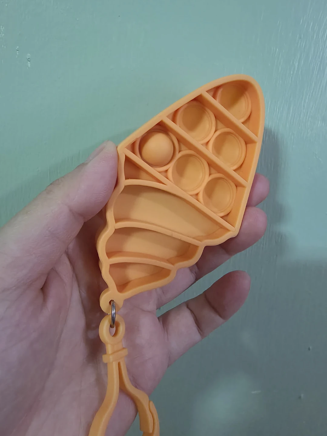 Orange Ice Cream Cone Keychain Fidget Toy - photo 2