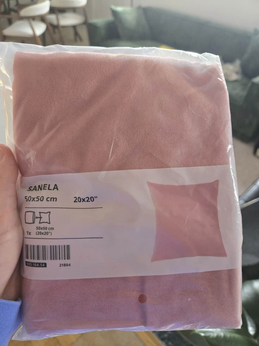 Pink Velvet Cushion Cover 50x50 cm (IKEA - Sanela)