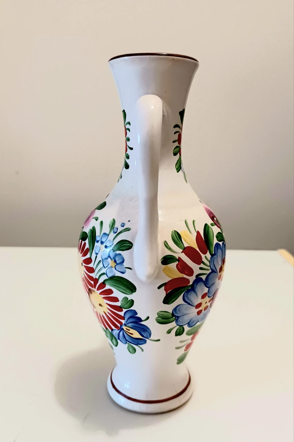 Unique Signed Handmade Floral Rare Chodska Amphora - photo 2