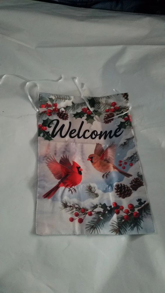 Welcome Garden Flag with Cardinals - photo 2