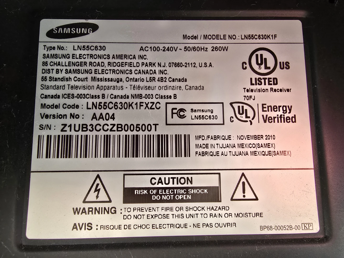 Samsung LN55C630 55-inch LCD HDTV - photo 2