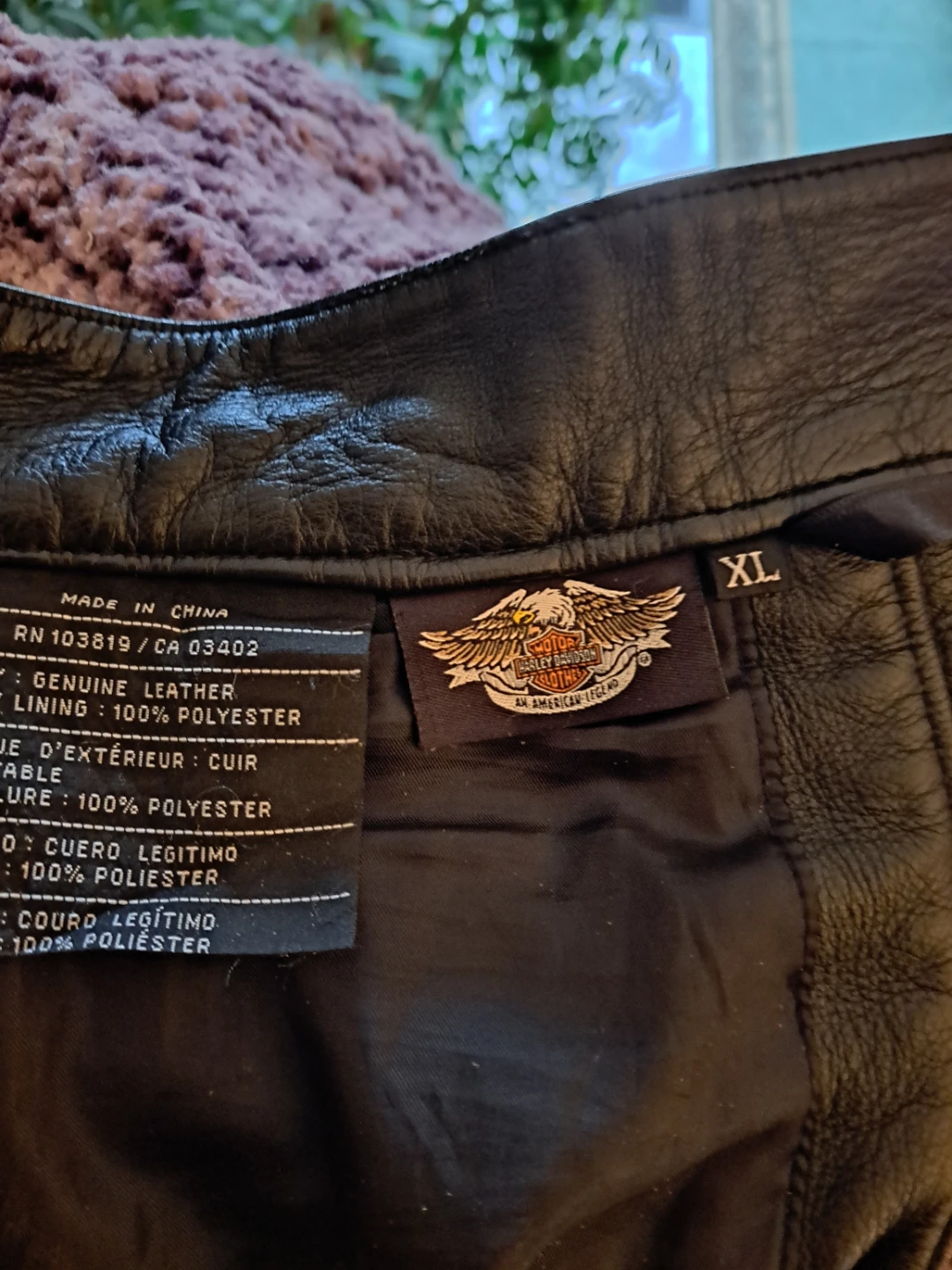 Harley-Davidson Leather Motorcycle Chaps XL
