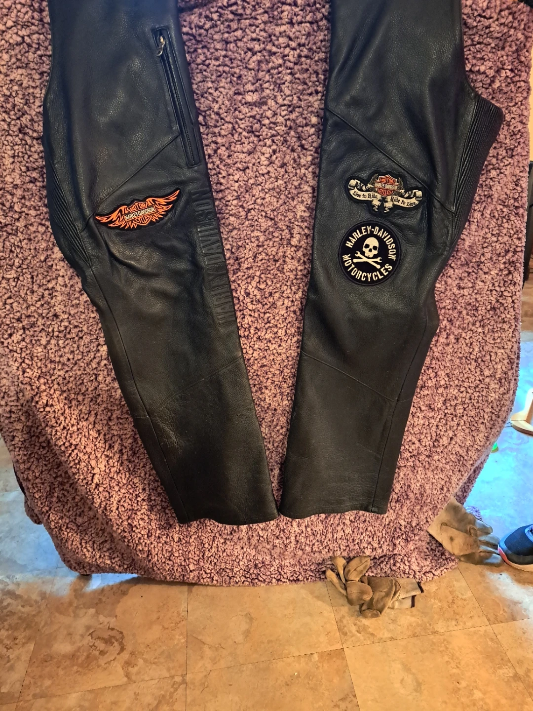 Harley-Davidson Leather Motorcycle Chaps XL - photo 2