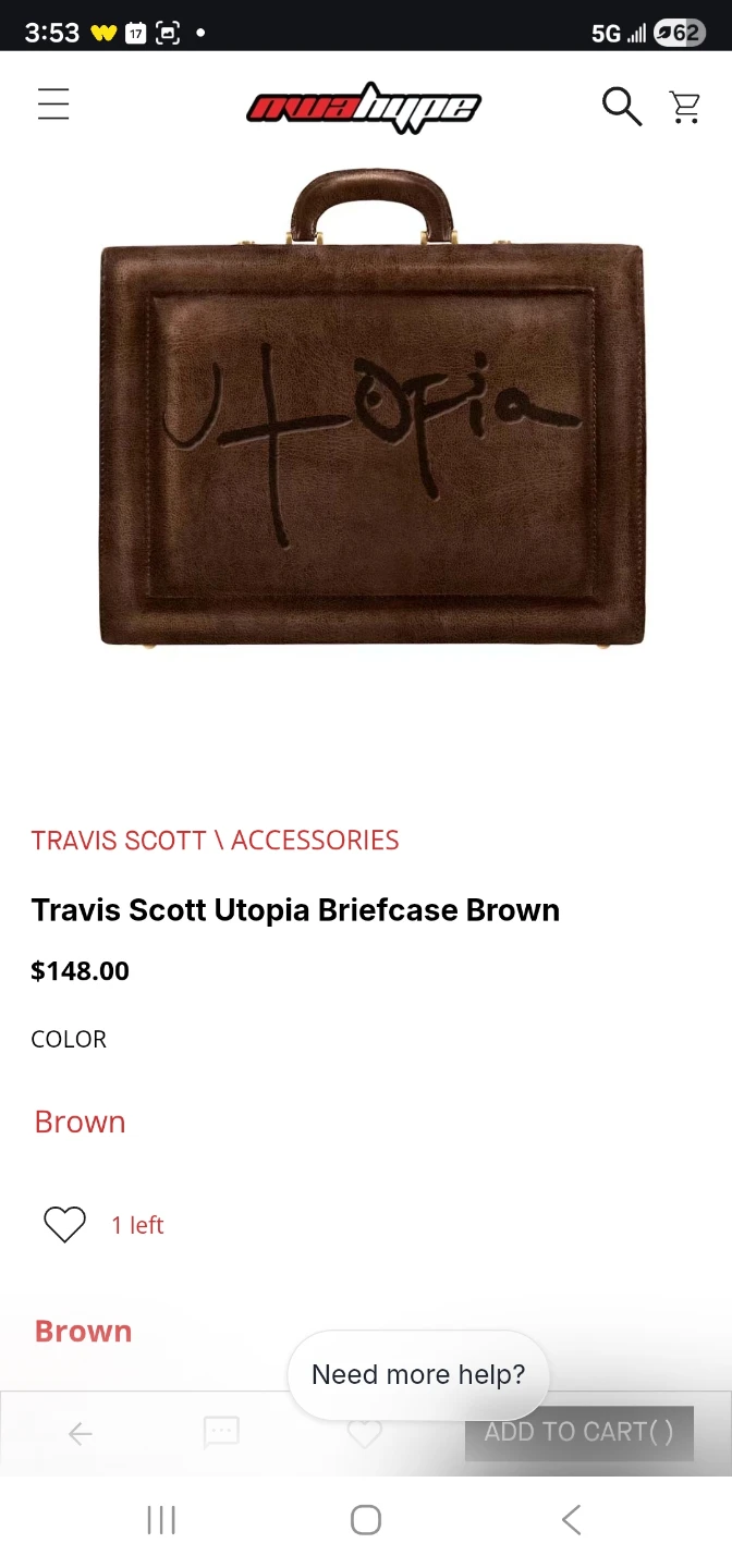Travis Scott Utopia Briefcase Brown - photo 4
