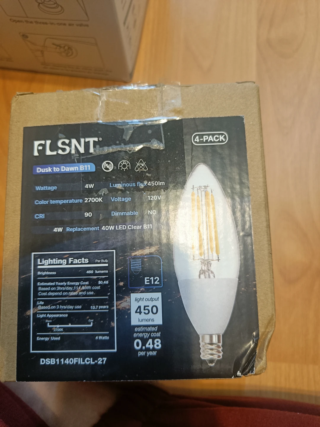 FLSNT 4W LED Candle Bulbs - 4 Pack - photo 3