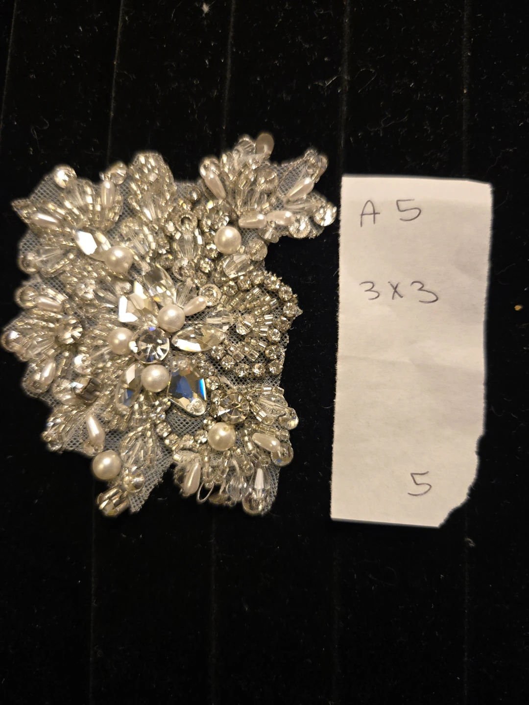 Embellished Rhinestone and Pearl Applique
