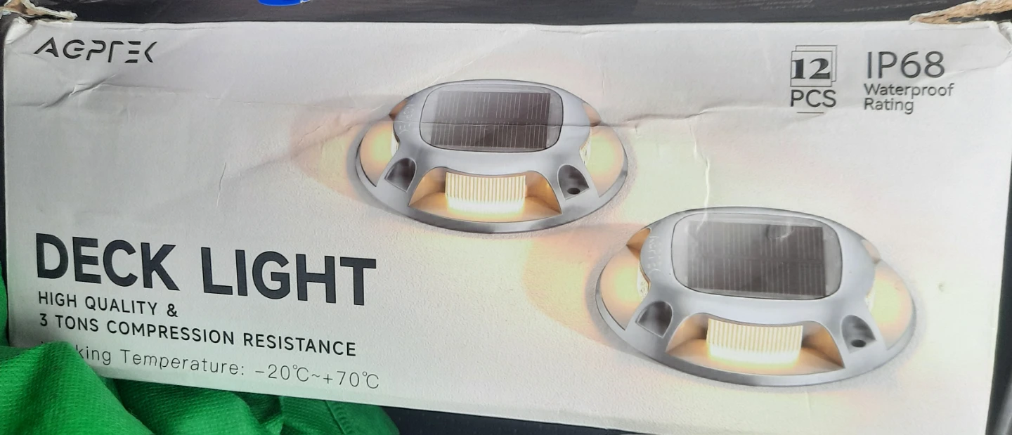 AGPTEK Deck Lights - 12 Pcs, IP68 Waterproof