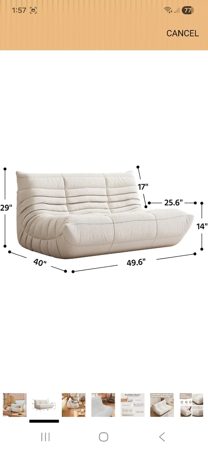 White Loveseat - photo 5