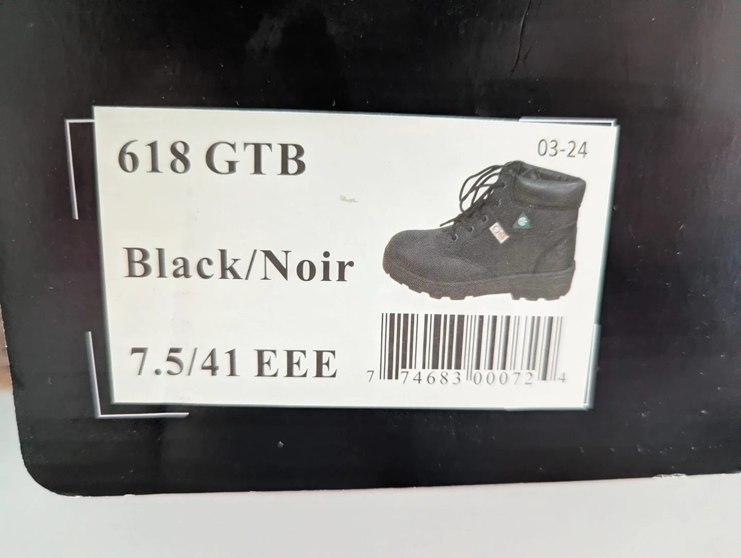 Sidewinder 618 GTB Work Boots - Black - Size 7.5 - photo 4