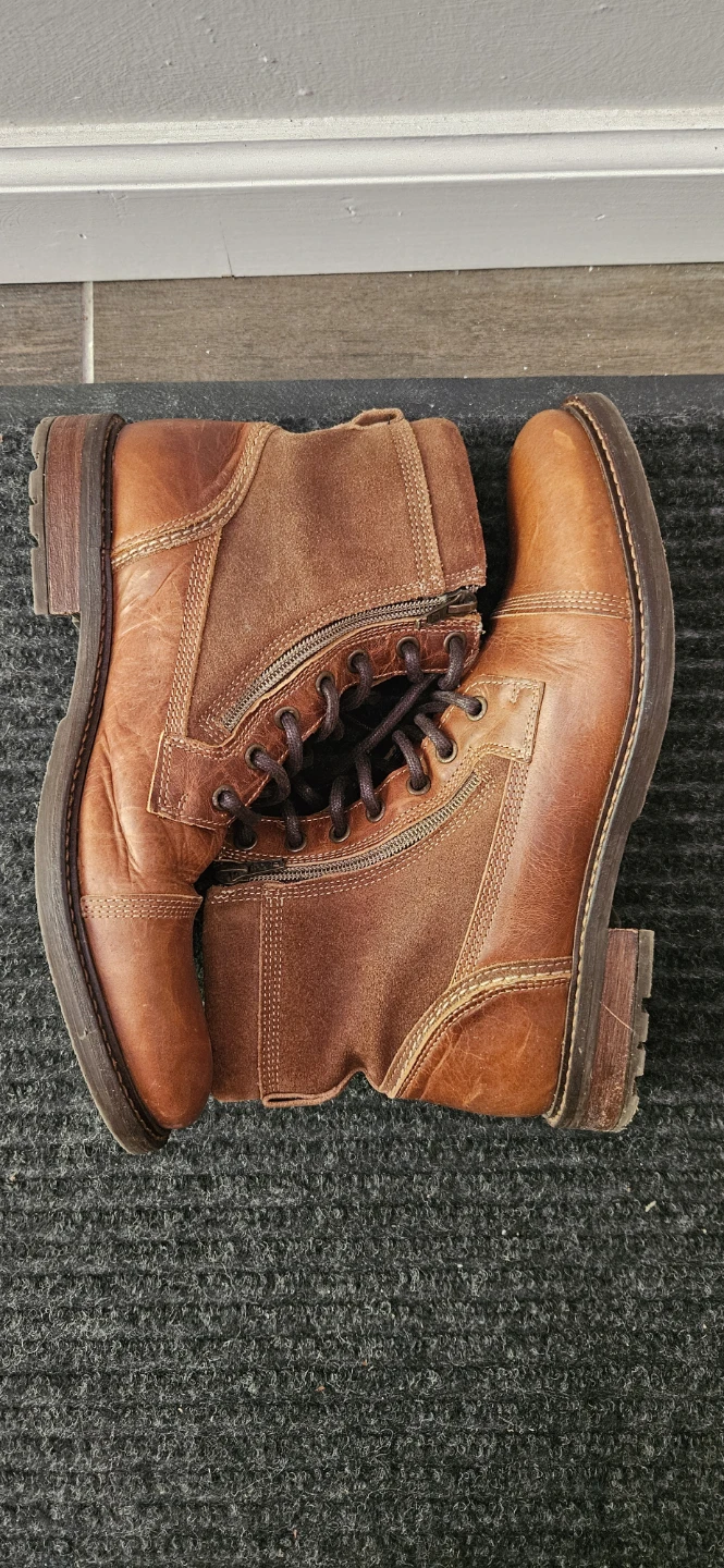 Men's Aldo Brown Leather Boots Size 8 New - photo 4
