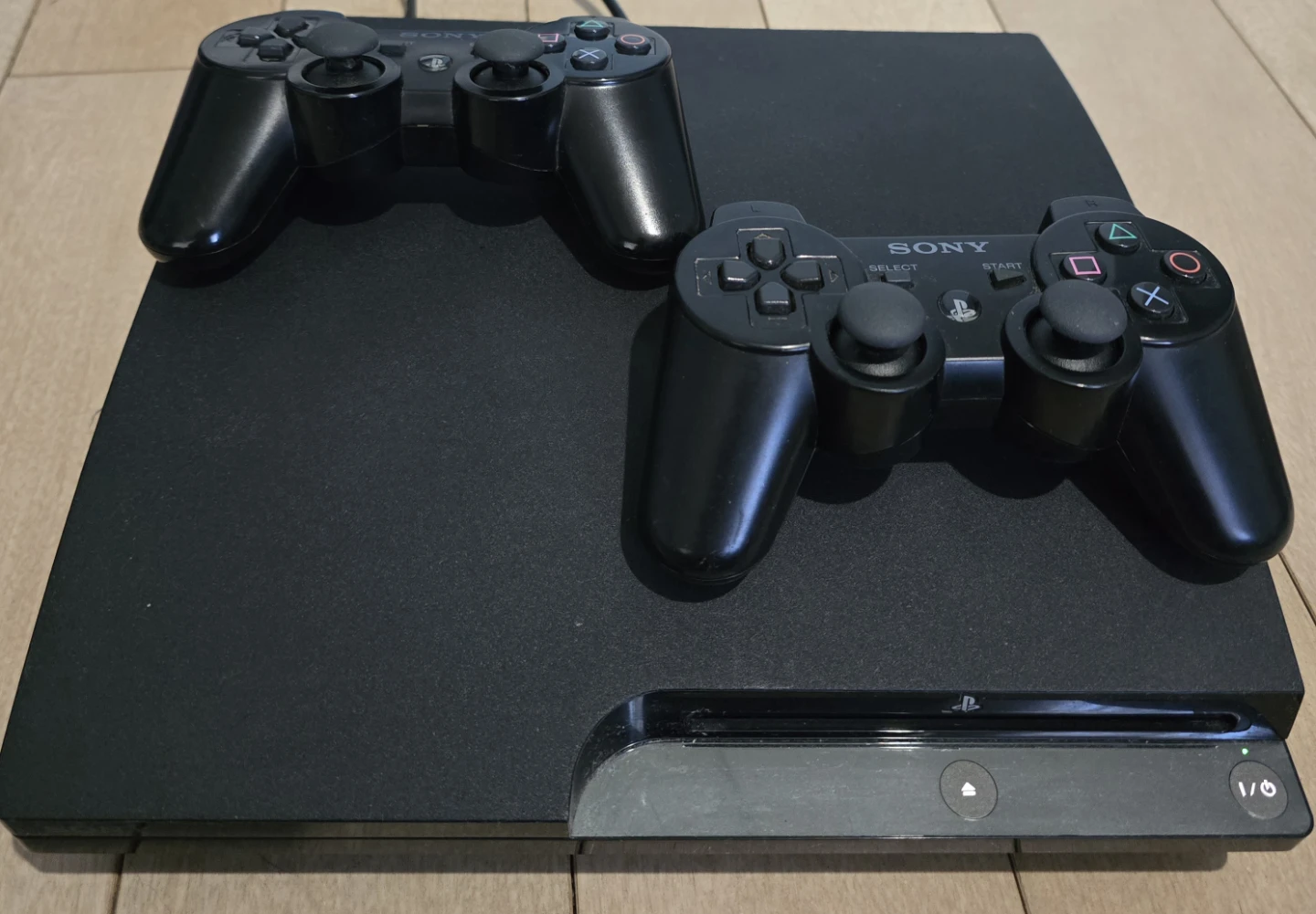 PS3 Slim Console 2 Controllers 5 Games Disney Infinity Figures