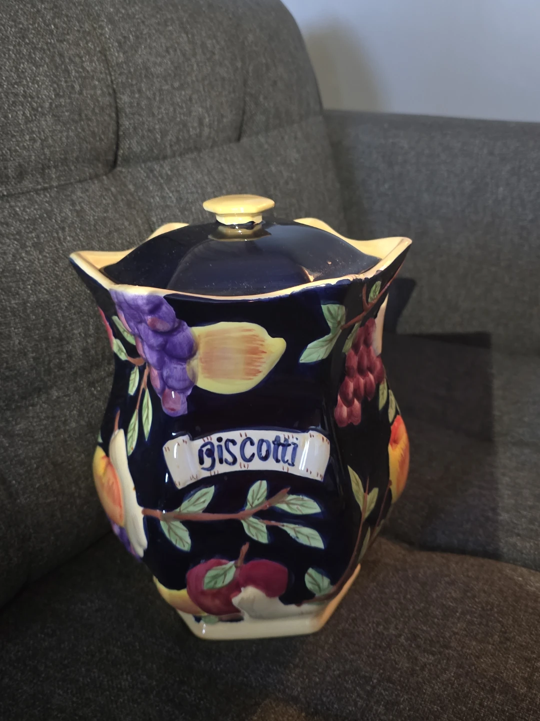 Vintage Decorative Biscotti Jar