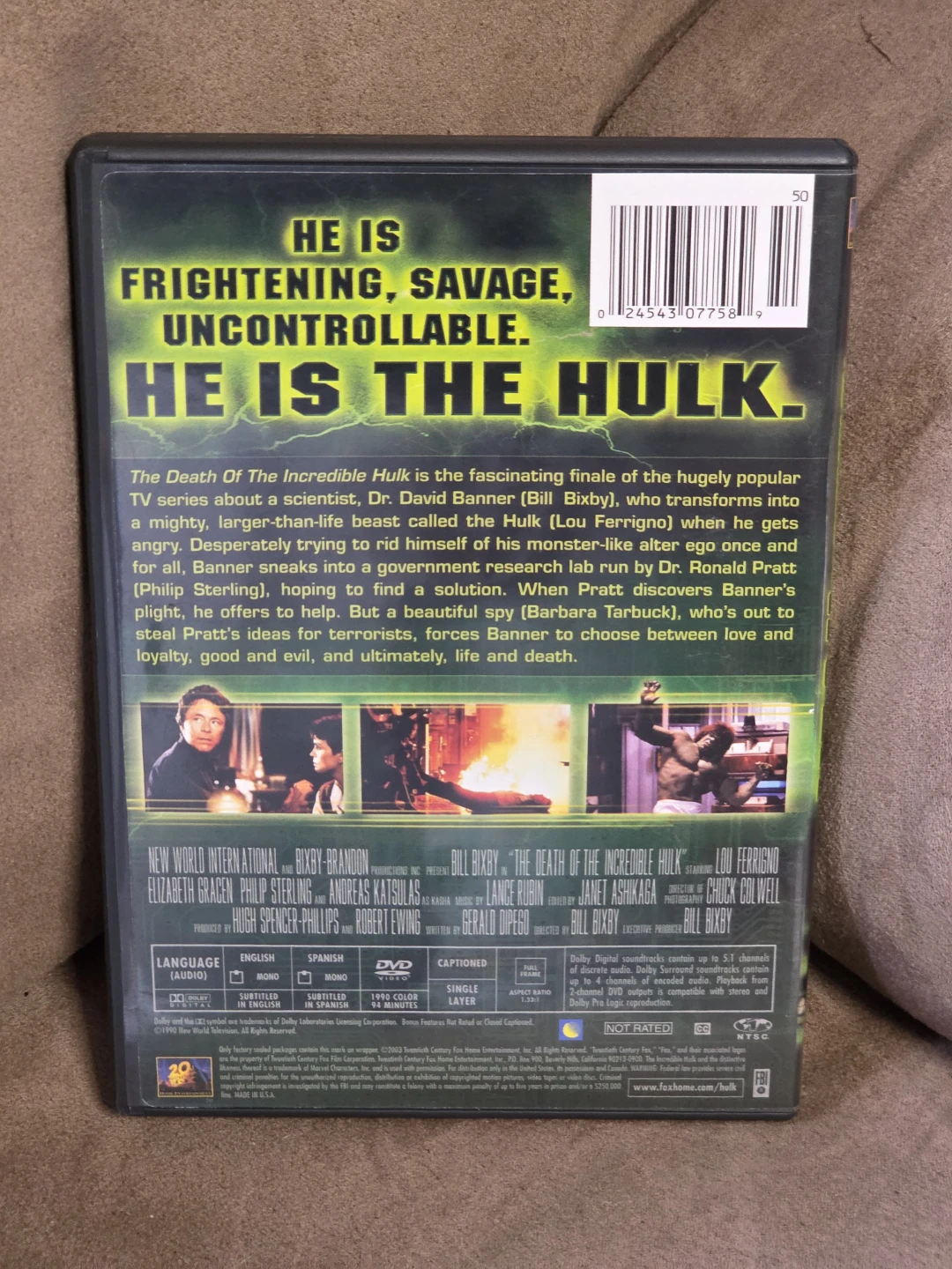The Death of the Incredible Hulk DVD - photo 2