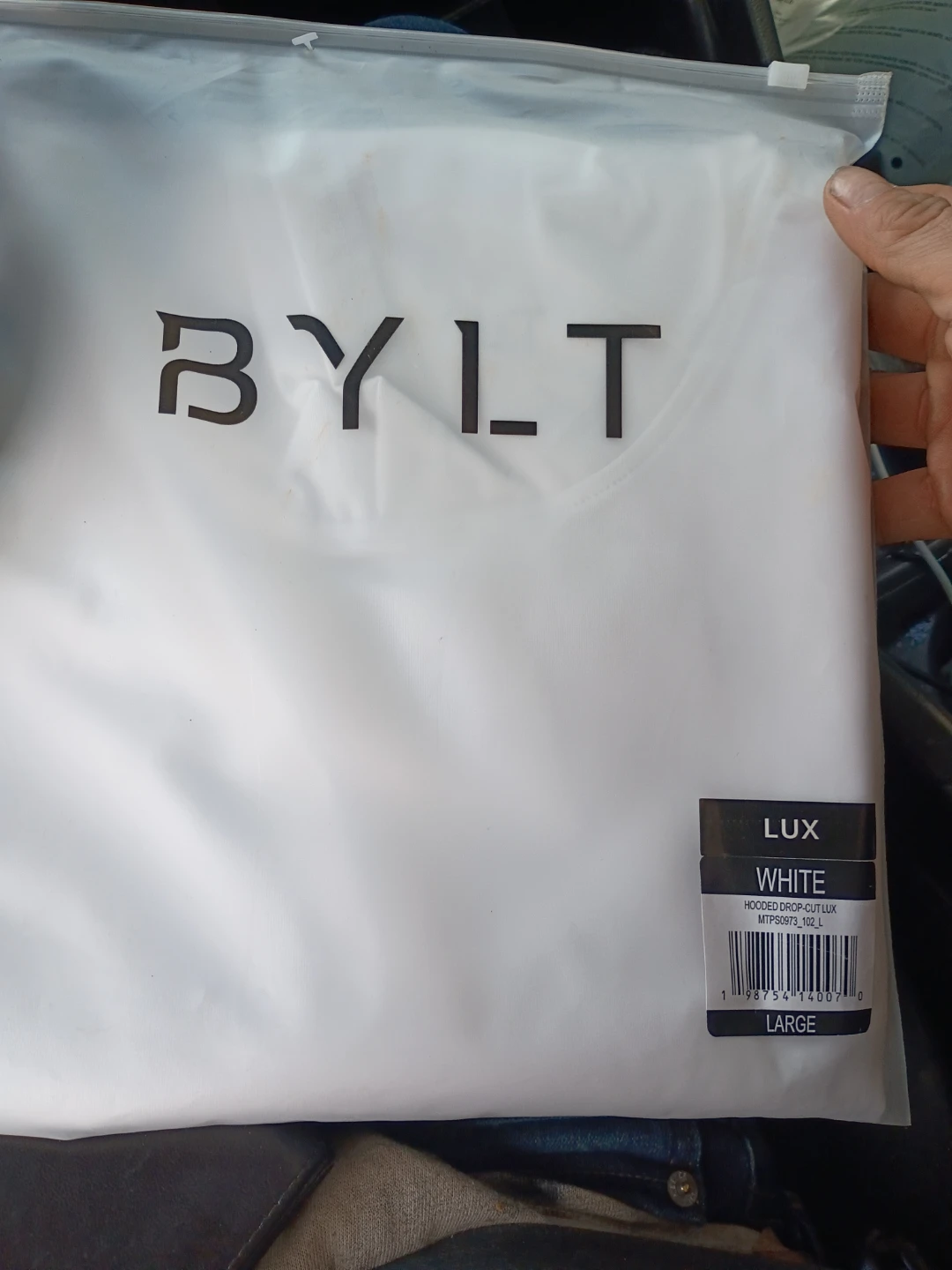 BYLT Lux Hooded Drop-Cut T-Shirt - White, Large - photo 2