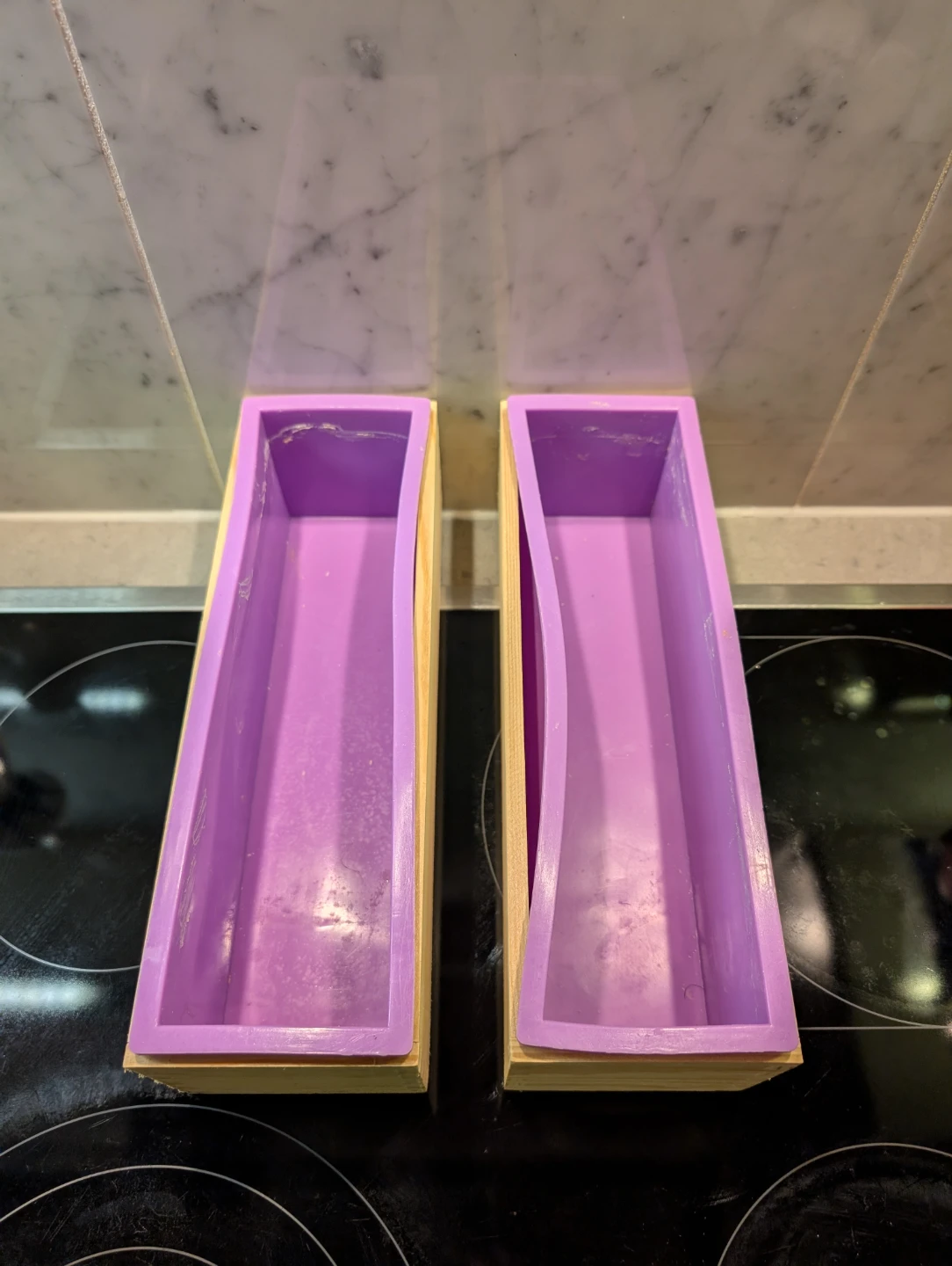 2 Silicone Soap Molds with Wooden Loaf Box