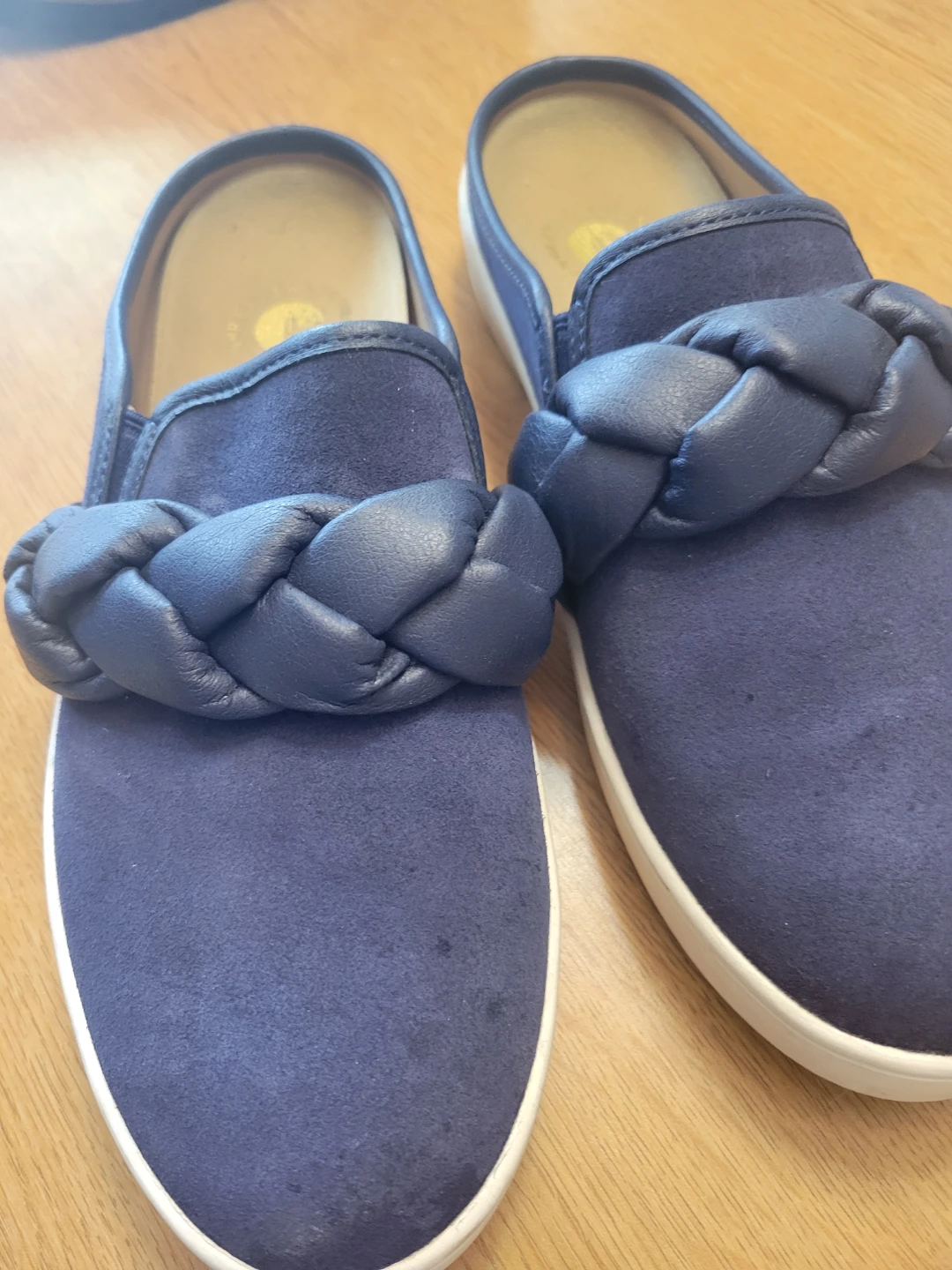 Italian Revitalign Navy Suede Braided Mules - photo 3
