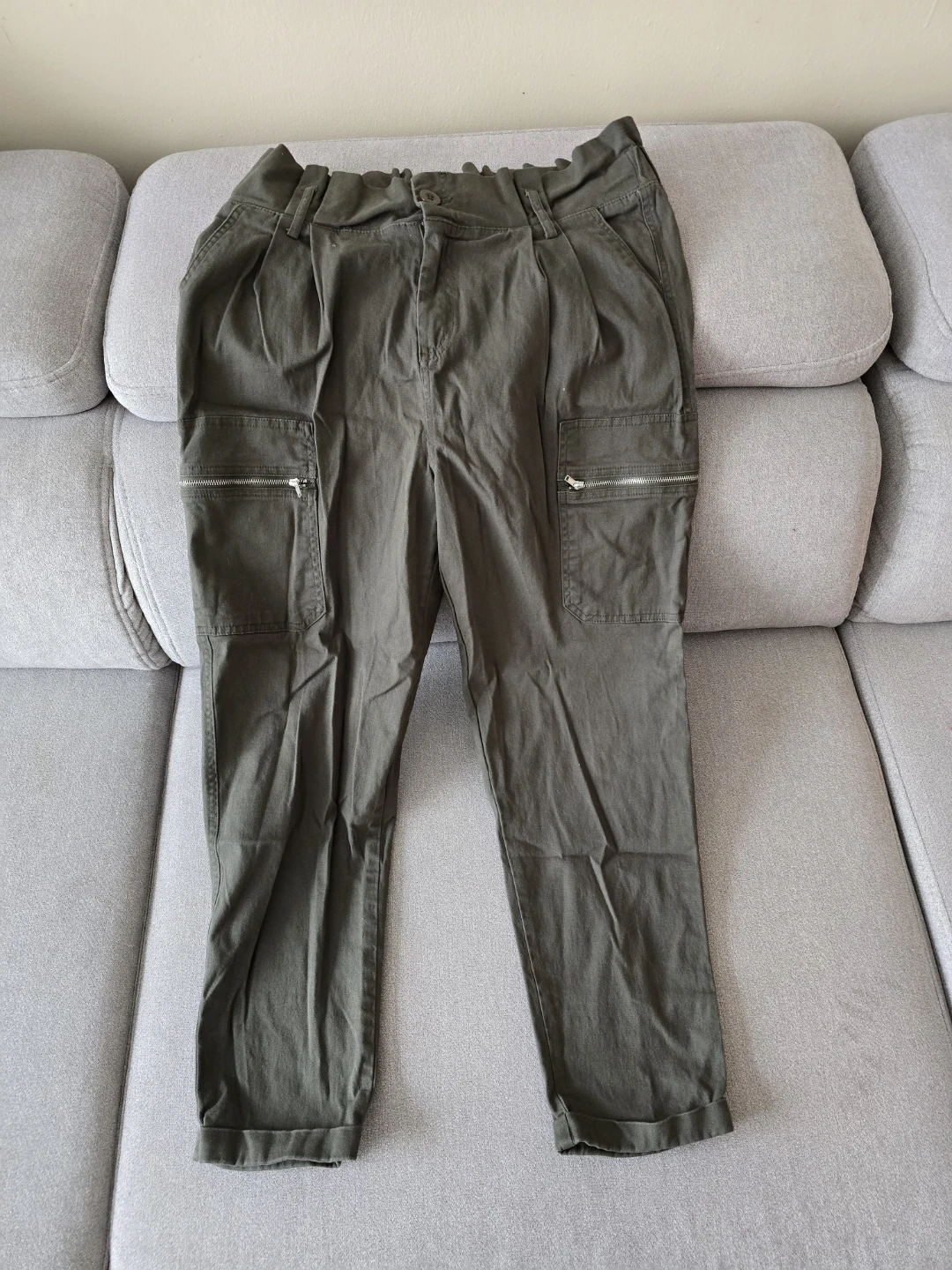 Streetwear Society Cargo Pants - Olive Green, Size L