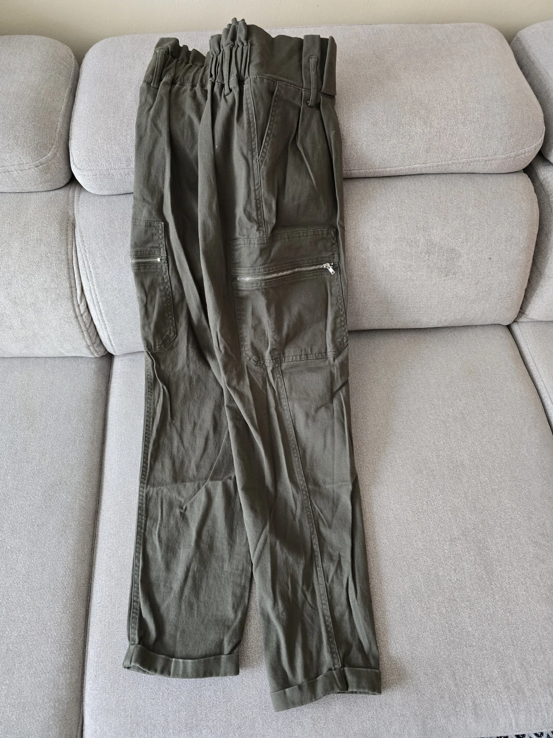 Streetwear Society Cargo Pants - Olive Green, Size L - photo 4