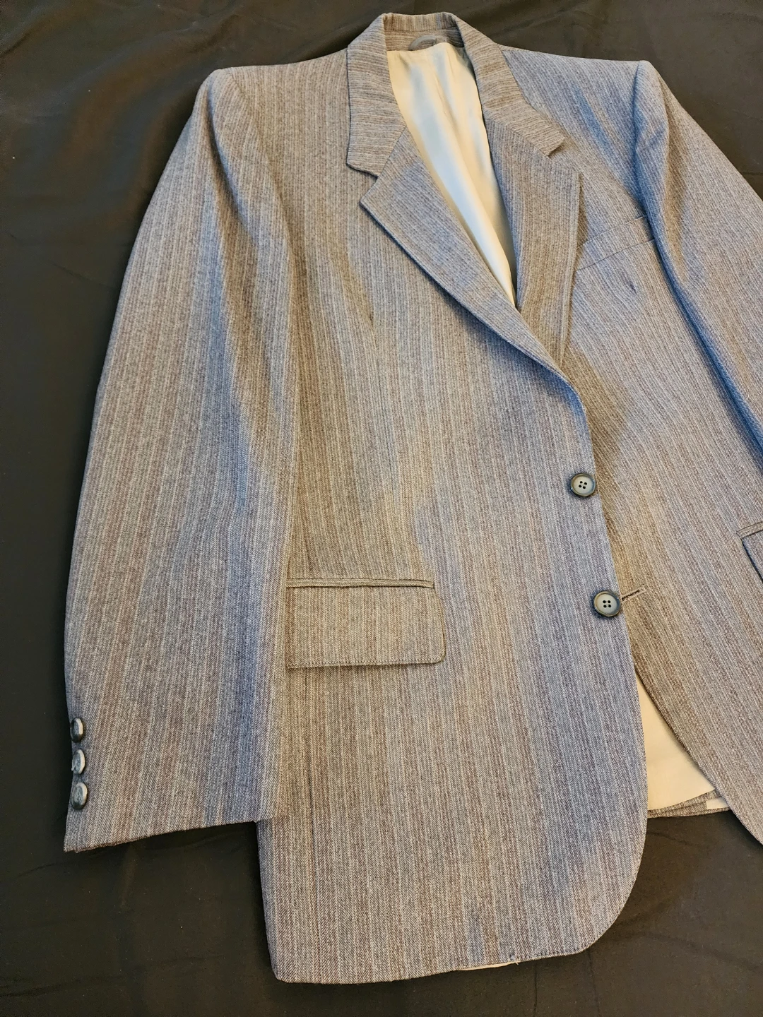 Men's Grey Striped Blazer - photo 3