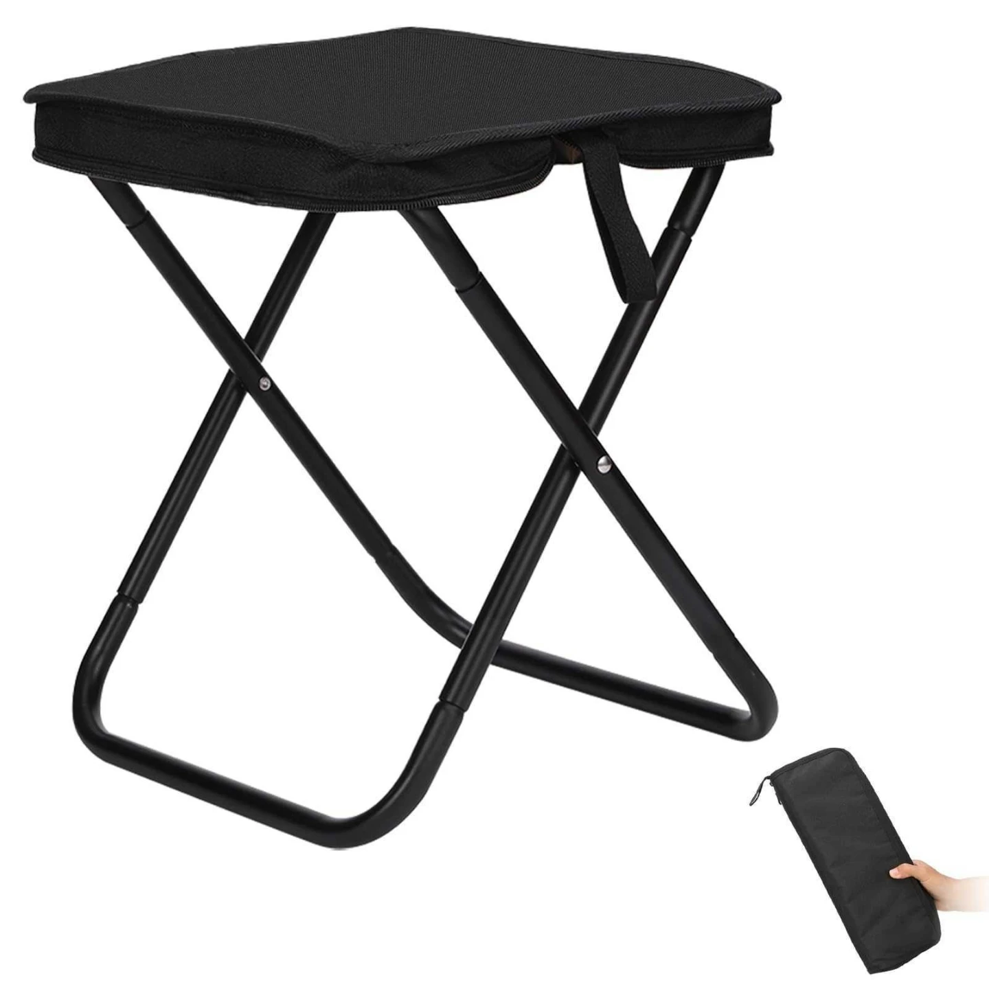Portable Folding Stool - Black - photo 3