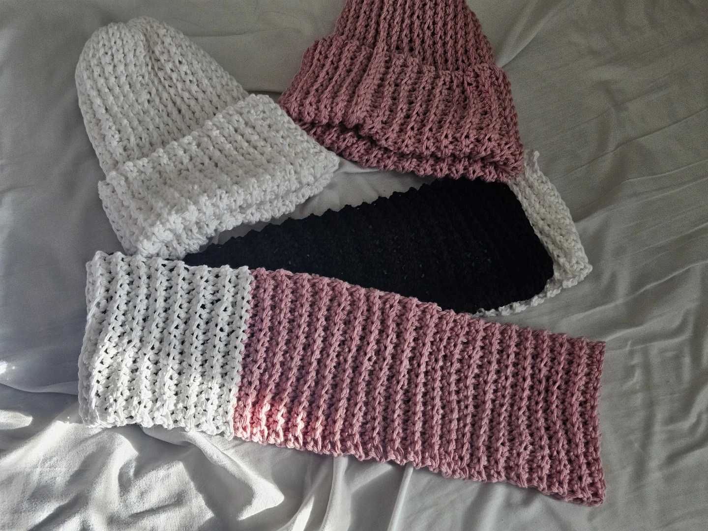 Hand-knitted Winter Hat and Scarf Set